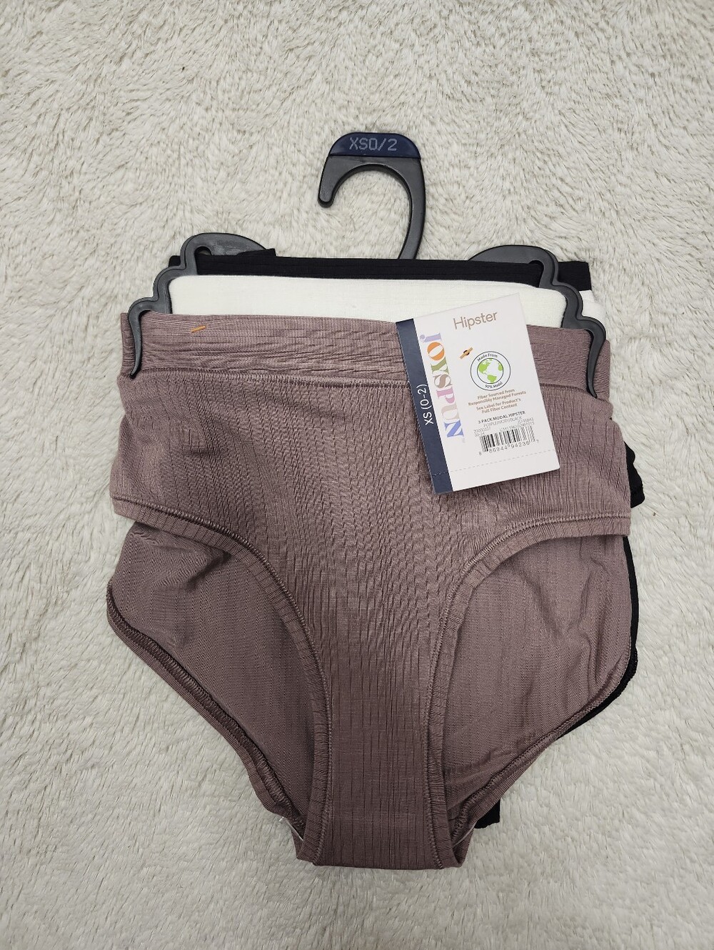 • NWT Joyspun Ribbed Tencel Modal Hipster Panties Underwear 3-Pack Women's XS
